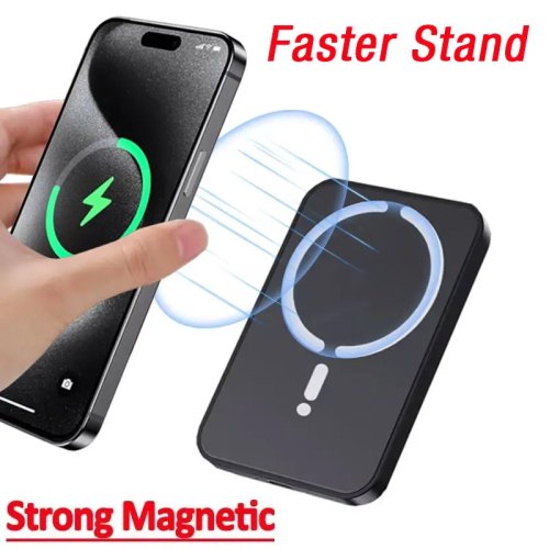 Giá đỡ điện thoại nam châm kẹp khe gió ô tô + sạc không dây MagSafe — Sạc nhanh cho iPhone 12–17 (Pro/Max)
