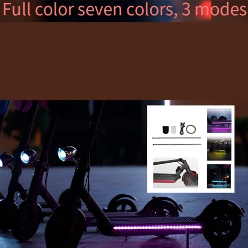 แถบไฟ LED สำหรับสกู๊ตเตอร์ไฟฟ้า T34C ไฟสีสันสำหรับปั่นจักรยานตอนกลางคืน อุปกรณ์เสริมกันน้ำสำหรับ M365/Pro