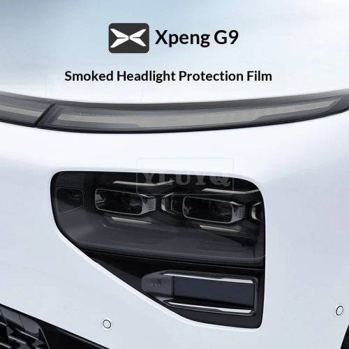 فيلم حماية TPU داكن لمصابيح Xpeng G9 الأمامية والخلفية، مقاوم للخدش، لحماية مصابيح السير النهاري (DRL)