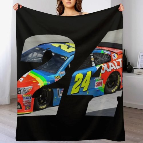 Jeff Gordon Auto Plaid #24 – Zachte fleecedeken voor bed, bank en fauteuil