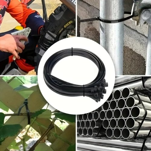 100 cái dây rút nylon tự khóa, siêu bền — buộc cáp cho nhà, văn phòng, sân vườn và công nghiệp