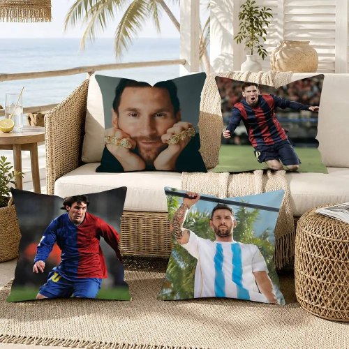 غطاء وسادة لاعب كرة القدم الأسطوري ميسي للأريكة غرفة المعيشة المكتب المنزلي ديكور واقي