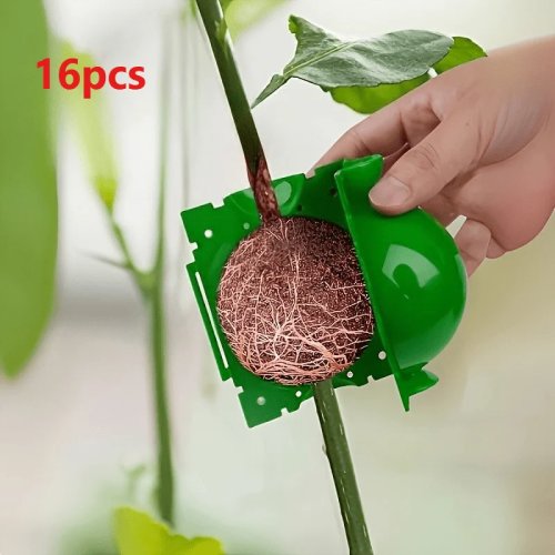 Lot de 16 boîtes d'enracinement haute pression — Boules d'enracinement et outils de greffage pour bouturage