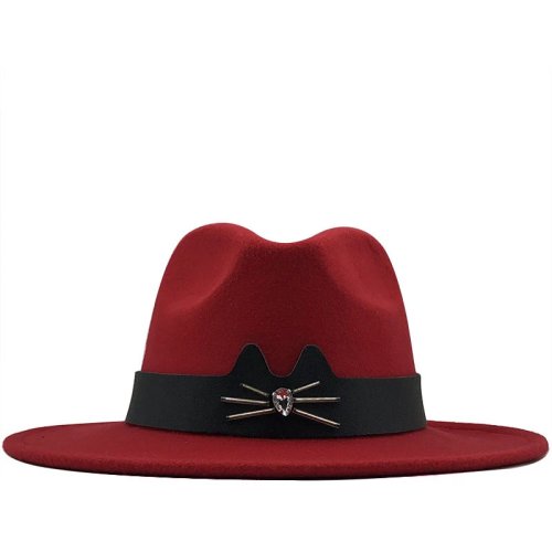 Heren fedora met brede rand - klassieke vintage jazz hoed, zomer