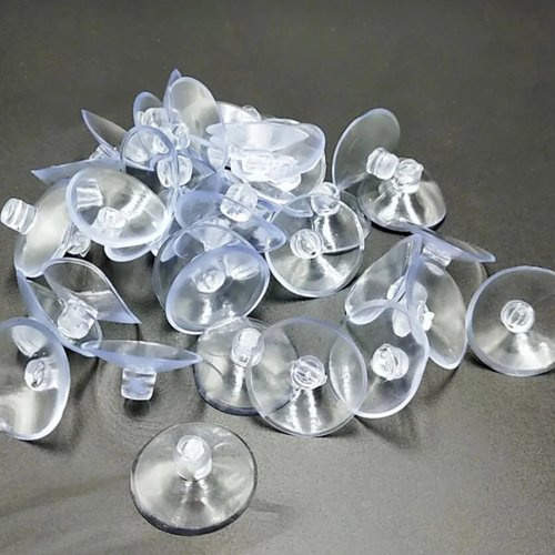 Karet hisap PVC lunak transparan kepala jamur – 18/20/30 mm, daya hisap kuat untuk kaca