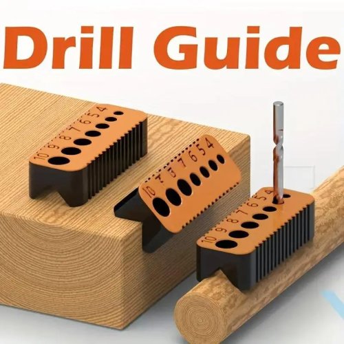 Guida per Trapano per Fori da 4/5/6/7/8/9/10mm, Dima per Trapano Fai da Te, Accessorio Multifunzionale di Precisione