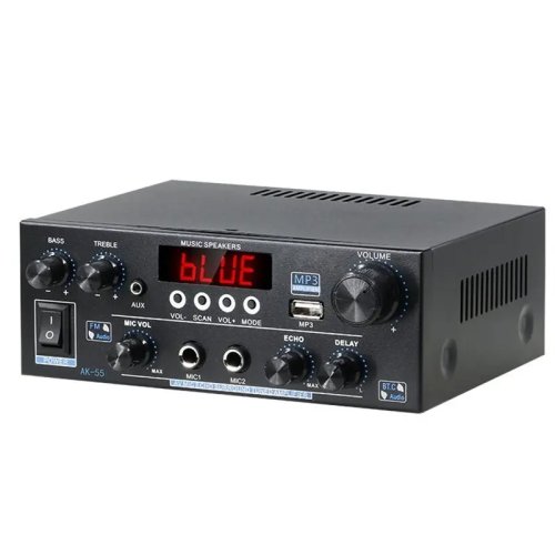 B44C AK55 Hi‑Fi 디지털 앰프 Bluetooth 5.0 스테레오/서라운드 최대 출력 가정·차량용 (미국 플러그)