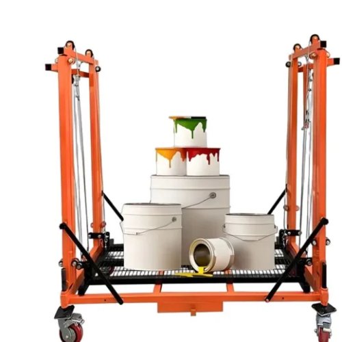 Opvouwbare steiger met vergrendeling en valbeveiliging, draagvermogen 300 kg — Werkplatform voor wanddecoratie en kalligrafiestudio