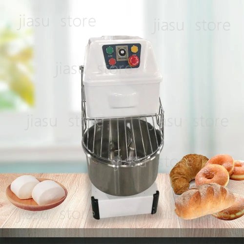 Gewerblicher Spiralkneter 220V 1500W, 2 Geschwindigkeiten – Bäckerei-/Pizzateigmaschine