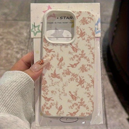 Capa flores pequenas rosa padrão lichia para Samsung Galaxy S26 A16 A26 A36 A56 A55 A54 A53 5G S25 Ultra S24 FE S23 Plus S22