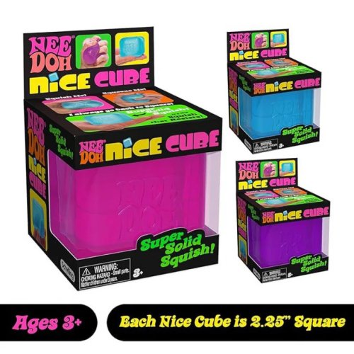 NeeDoh Nice Cube (Schylling) – 'Pinch Music' sensorisch knijpbaar speelgoed, zacht anti-stressbal