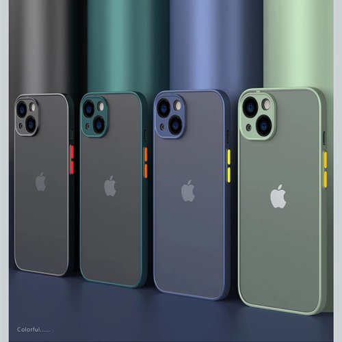 Ốp lưng bumper Armor chống sốc, silicon mặt lưng cứng cho iPhone 7/8/SE 2020/X/XR/XS Max/11/12/13/13 Mini/14 Pro/15