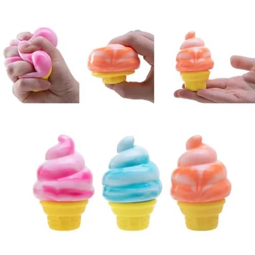 Juguete de extrusión helado y fudge blando — antiestrés para apretar (diseño rollo de pollo)