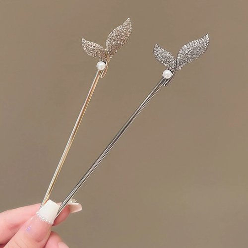 Kẹp Tóc Hình Tiên Cá Ngọc Trai Cho Đám Cưới | Cây Cài Tóc Pha Lê Kim Loại Cổ Điển | Trang Sức Búi Tóc Cô Dâu Trung Quốc Cheongsam