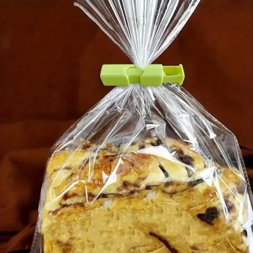 10-teilige wiederverwendbare Plastikbeutel-Verschlussclips, Drucktyp-Beutelversiegelung, feuchtigkeitsbeständige Clips für Brot, Snacks, Gemüse und Obst - Küchenzubehör