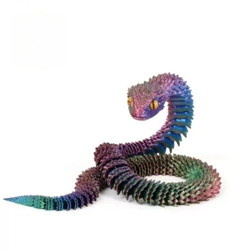 Serpente snodabile stampato in 3D con uovo, giocattolo antistress creativo regalo