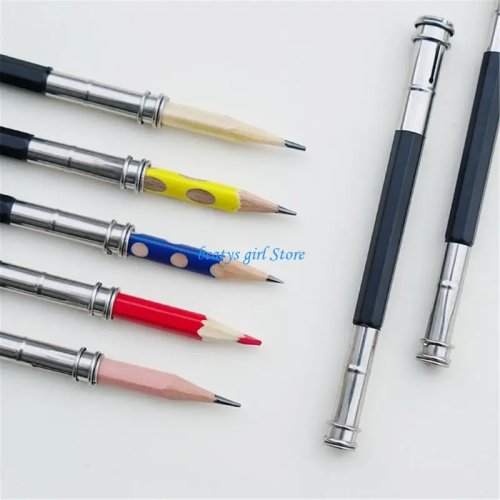 C7AB Đầu Đôi Giữ Bút Chì Kim Loại - Dụng Cụ Kéo Dài Bút Chì cho Bút Chì Đường Kính 8-1mm
