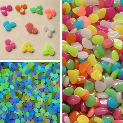 Lot de 10 pierres luminescentes pour aquarium — pierres décoratives artificielles qui brillent pour aquarium et jardin