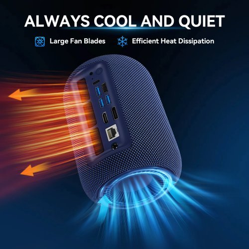 Sihovision 미니 PC - AMD Ryzen 7 8745HS, DDR5, USB4 40Gbps, Wi‑Fi 6, 2.5G LAN, 내장 5W 스피커