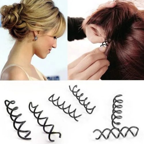 BKLD Horquilla Espiral Negra - 1 Pieza Accesorio para Cabello