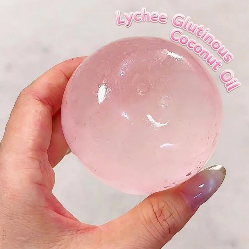 Squishy Mochi transparent bleu — Jouet sensoriel souple anti-stress pour enfants et adultes