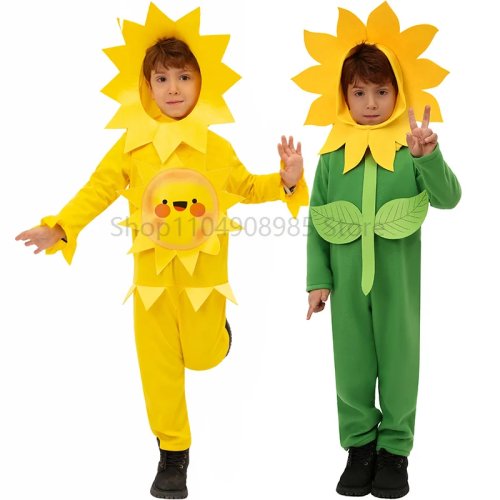 Disfraz Infantil Girasol Unisex para Niños y Niñas — Disfraz Cosplay de Flor