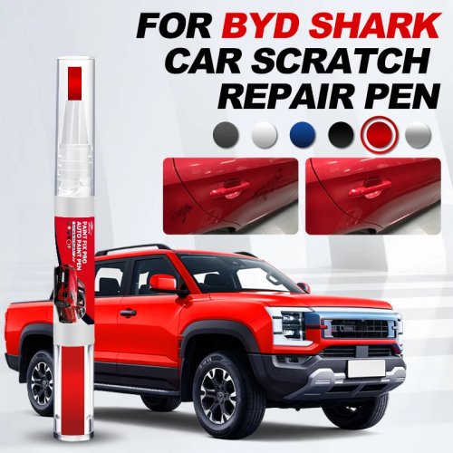 Lakstift voor BYD Shark 2024 - Retoucheerstift, krasreparatie voor auto, doe-het-zelf (Zwart / Wit / Oranje)