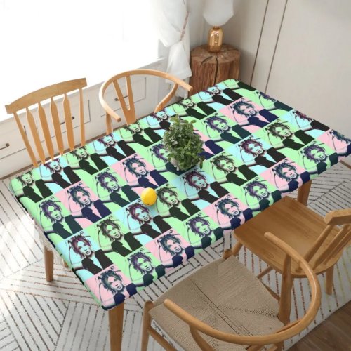 Tovaglia rettangolare impermeabile Pop Art Millie Bobby Brown, personalizzabile per pranzo e eventi
