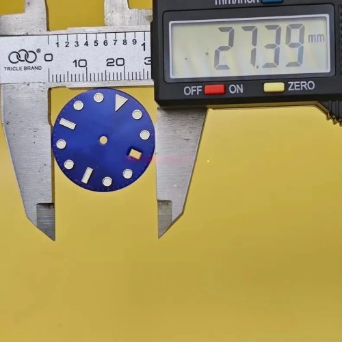 Dial Jam 40mm Biru Emas SUB Cocok untuk 116613LB/116618LB, Alternatif Gerakan 3135