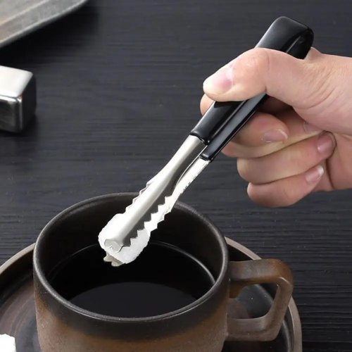 Pinza de cocina de acero inoxidable con mango cómodo para servir, buffet y hielo