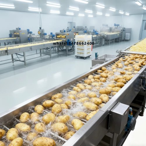 Linia produkcyjna mrożonych chipsów ziemniaczanych — Przemysłowy sprzęt do przetwórstwa ziemniaków, dostawa z fabryki, duża wydajność