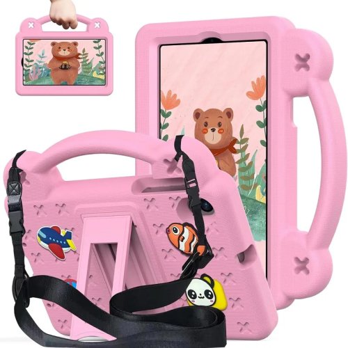 Bao da EVA cho trẻ em cho Samsung Galaxy Tab (A9/A9+, A8, A7 Lite, S6 Lite, S5e, S7+/S8, S9 FE) — ốp chống sốc có tay cầm và chân chống