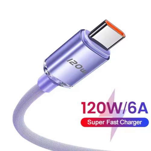 120W PD USB-C snellaadkabel voor iPhone Samsung Xiaomi Huawei OPPO Vivo