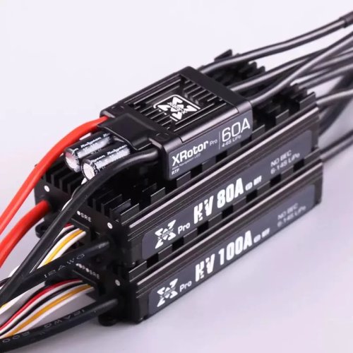 Hobbywing XRotor ESC HV V3 60A/80A/100A (Low V Pro) - 고전압 6–14S 전자 속도 제어기(ESC), 농업용 멀티로터 드론 자작용