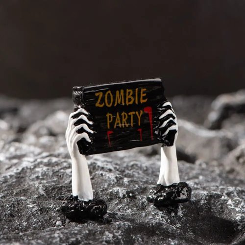 Mô hình mini Halloween phong cách hoạt hình 3D DIY – bí ngô, bộ xương, xác ướp, đầu lâu và phụ kiện ma dễ thương