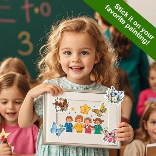 Schmetterling- und Blumenaufkleber für Kinder & Erwachsene – Deko-Sticker für Basteln, Umschläge, Scrapbooking und Partybedarf
