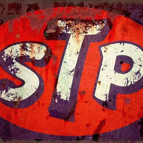 Cartel metálico vintage divertido STP Garage Gas & Oil, placa de hojalata retro para gimnasio en casa, decoración de pared motivacional, 12 x 8 in