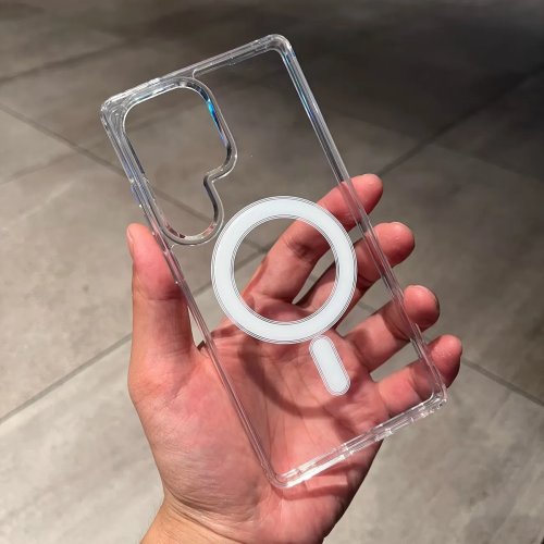 Funda Magnética para Samsung Galaxy S26 S25 Edge S24 S23 S21 S20 FE S22 Note20 Ultra 10 Plus Resistente a Golpes Transparente Acrílica
