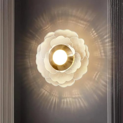 Moderne bloem wandlamp van acryl — decoratieve wandlamp voor woonkamer, slaapkamer en nachtkastje