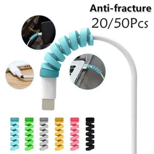 Protector para cable de carga y clip enrollador — organizador de cables USB y de mouse