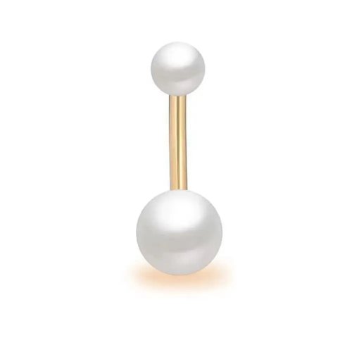 Damen Hip‑Hop Body‑Schmuck – geometrischer Perlen‑Nabelring & Zungenpiercing
