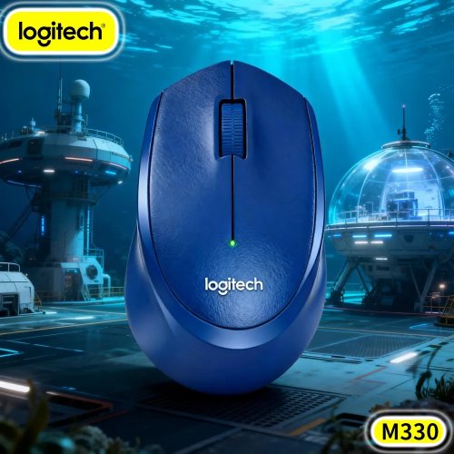 Беспроводная тихая мышь Logitech M330 с USB Nano-приемником 2,4 ГГц, эргономичный захват для PC, Mac, Chromebook, работа