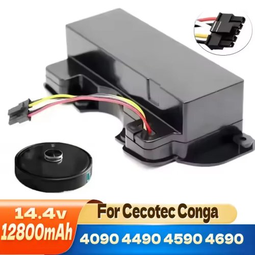 Batería de repuesto para robot aspiradora CECOTEC CONGA 4090/4490/4590/4690, 14,8V 12800mAh