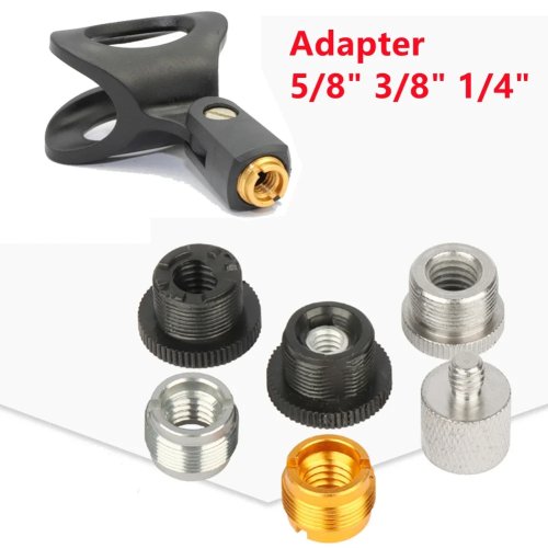 Adaptateur de pied de micro 5/8" mâle vers 3/8" et 1/4" femelle Convertisseur de filetage pour suspension anti-vibration et bras de perche