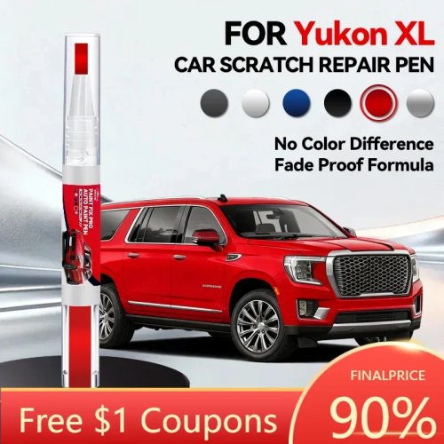 GMC Yukon XL Paint Repair Pen - Touch Up Scratch Remover - DIY Auto Accessories (Black, White, Blue, Red, S)