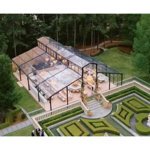 Carpa blanca transparente de gran tamaño para fiestas y eventos con suelo, toldo resistente, para bodas al aire libre