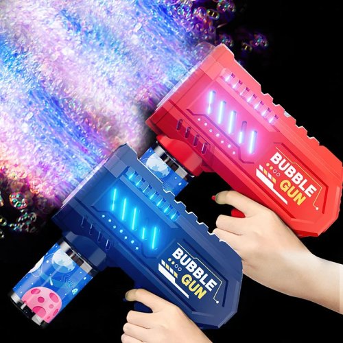 Máy tạo bọt cho trẻ em, súng bọt tự động có đèn, không cần pin và nước bọt