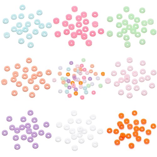 50-100 ชิ้น/ล็อต ลูกปัดสเปเซอร์อะคริลิค 6 มม. สีสัน สำหรับทำเครื่องประดับและสร้อยข้อมือ DIY