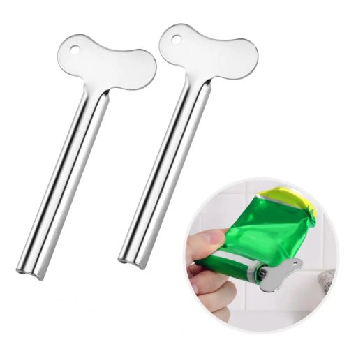 2 Pzas Exprimidor de Tubo de Acero Inoxidable - Reutilizable para Pasta Dental, Cremas y Pintura