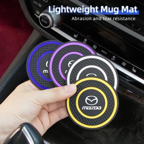2 Miếng Lót Chống Trượt Cho Cốc Xe Hơi Cho Mazda Demio MX3 Axela Atenza CX3 CX5 CX50